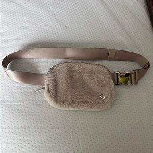 Lululemon Tan Fleece Crossbody Bag